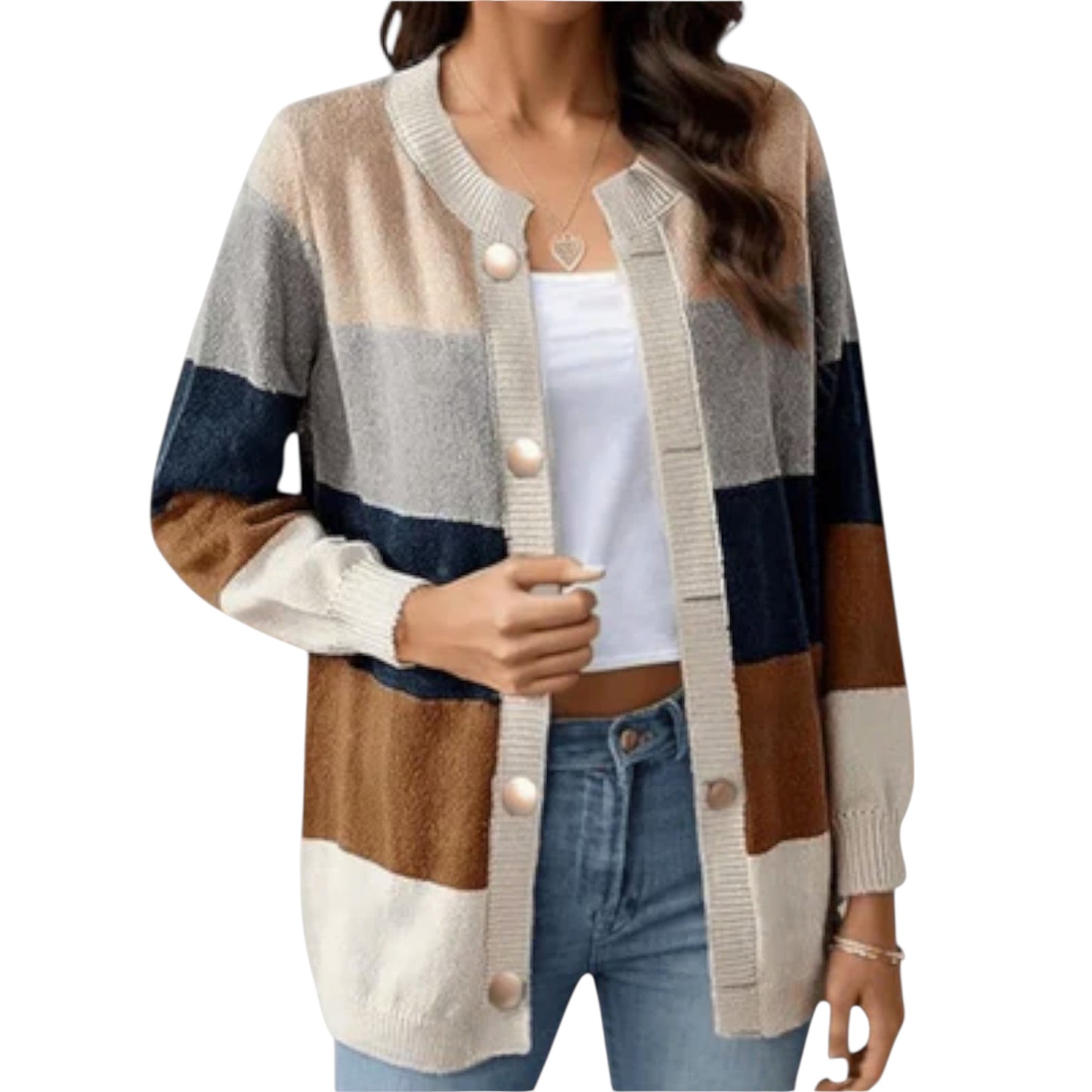 Mireya | Gestreifte Strickjacke