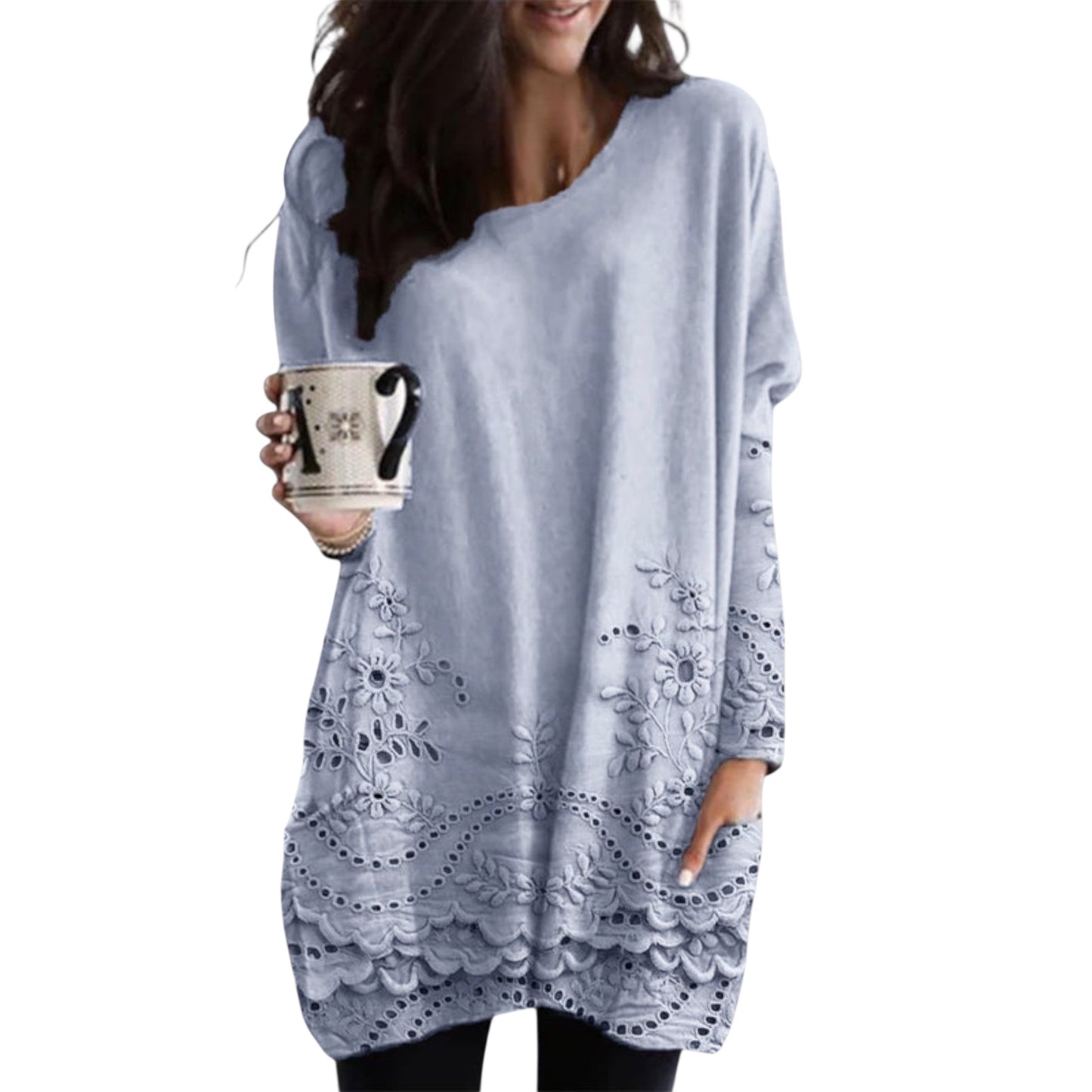 Riley | Bedruckter Pullover Mit Stickerei