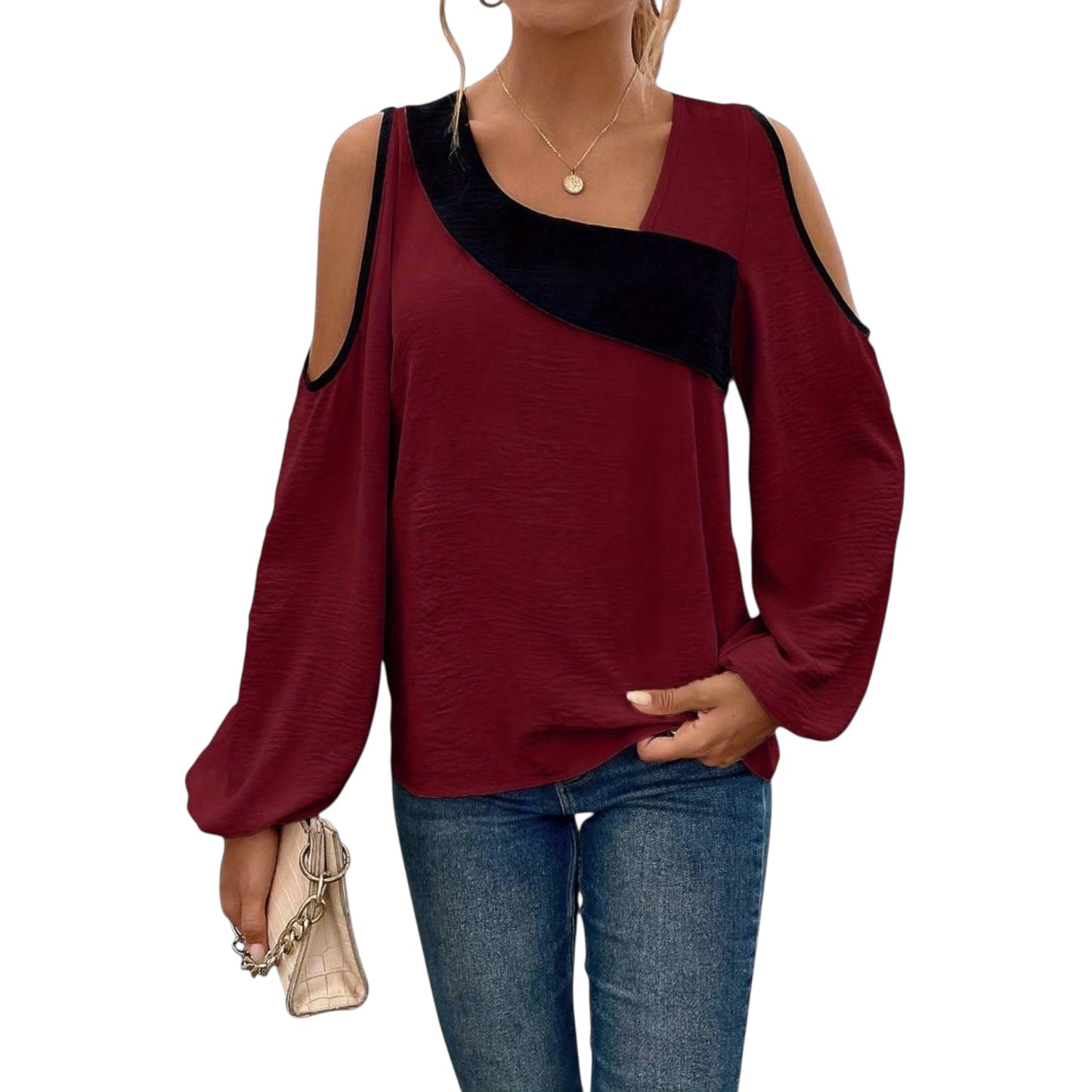 Avenia | Bluse mit quadratischem Ausschnitt