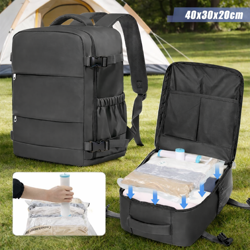 AeroPack | Ultraleichter Reiserucksack mit Vakuum-Kompressionssystem