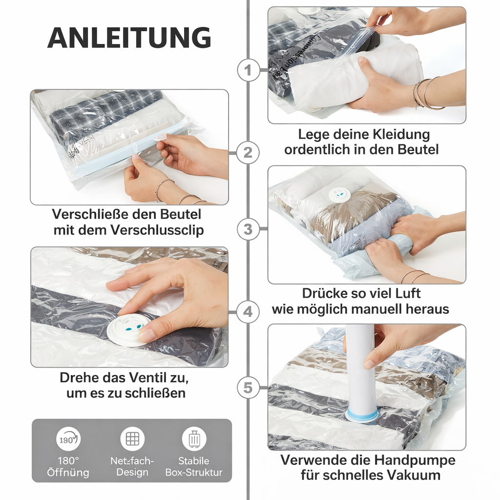 AeroPack | Ultraleichter Reiserucksack mit Vakuum-Kompressionssystem
