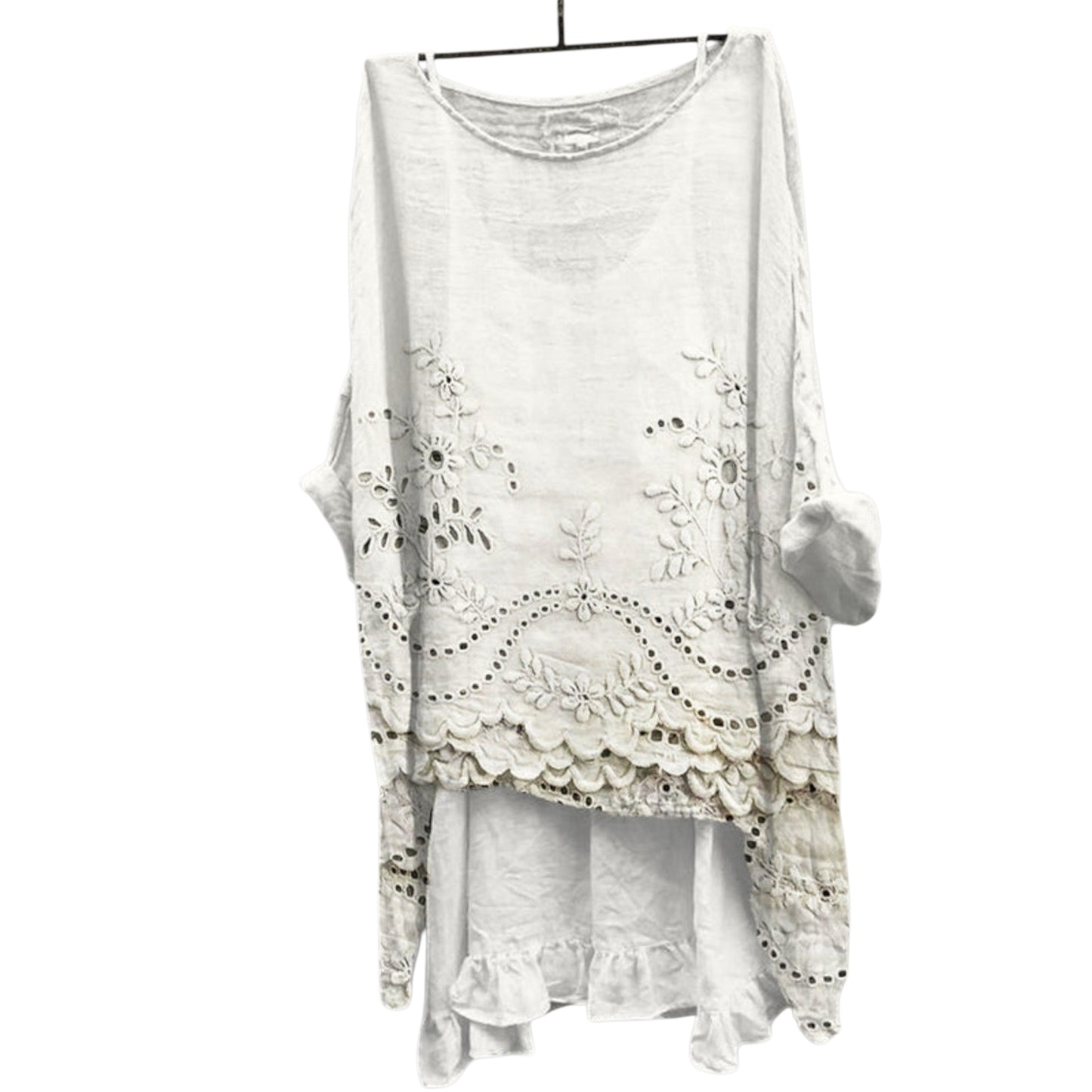 Virella | Bluse mit zweilagigem Saum