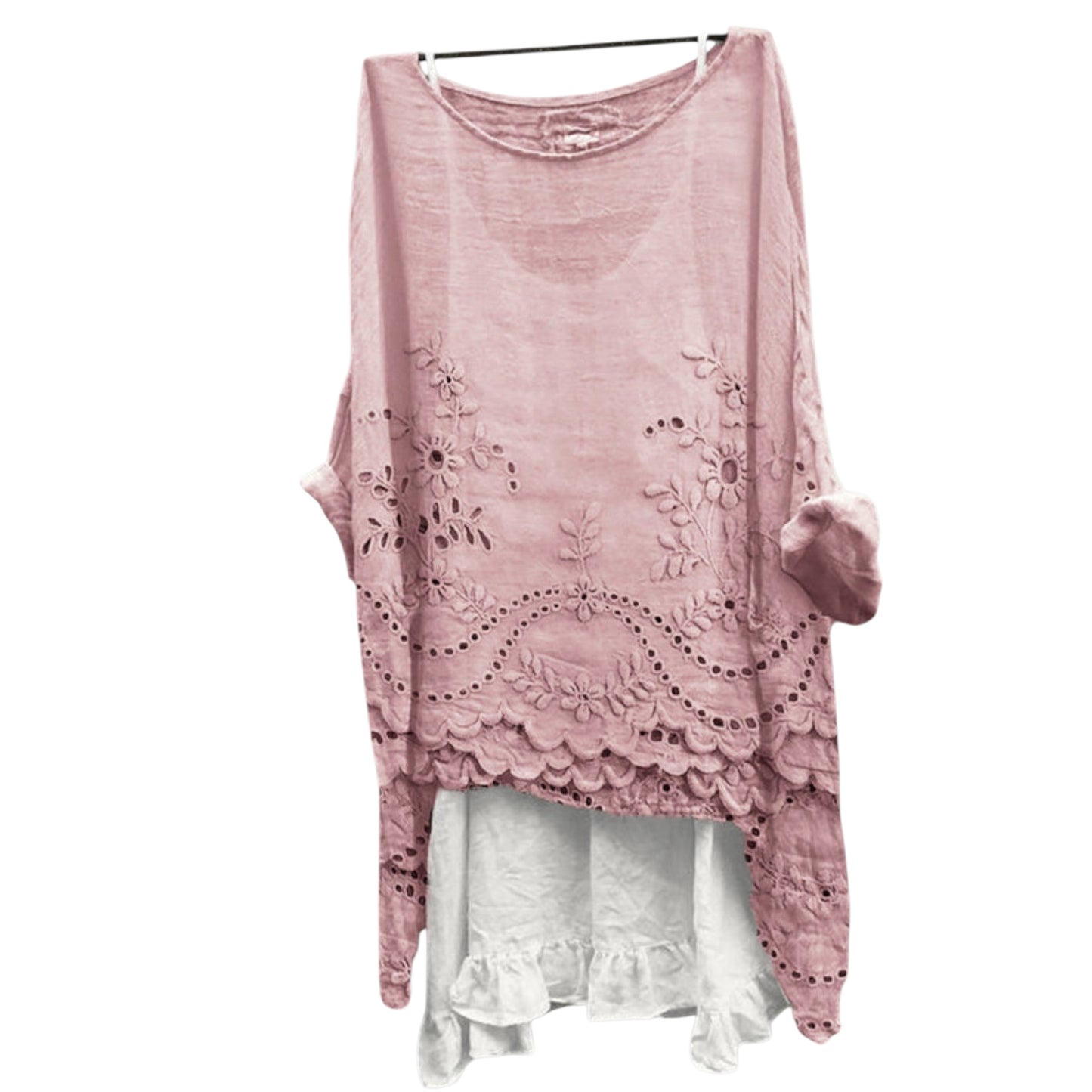 Virella | Bluse mit zweilagigem Saum