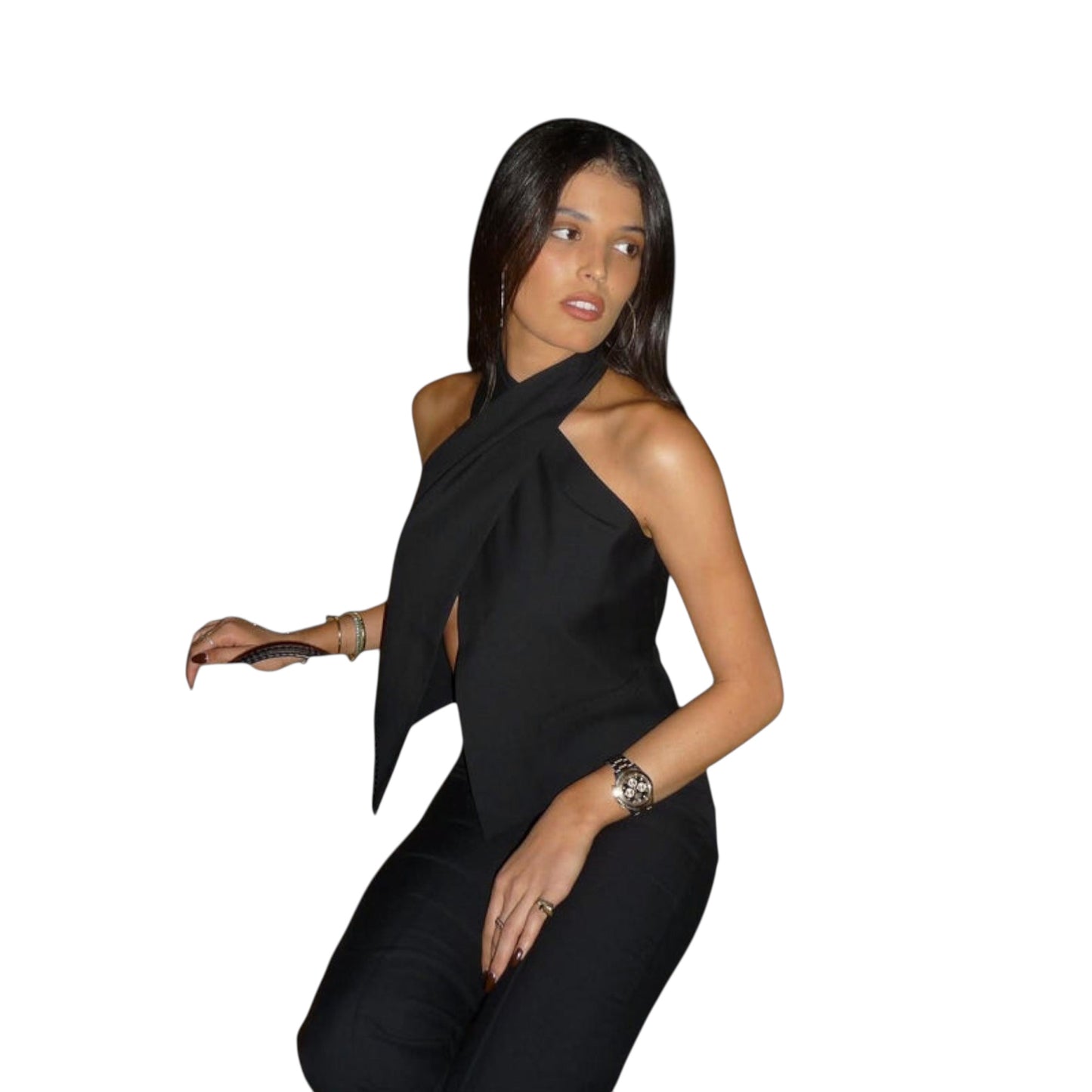 Elouise | Crisscross Halter Neck Tanktop