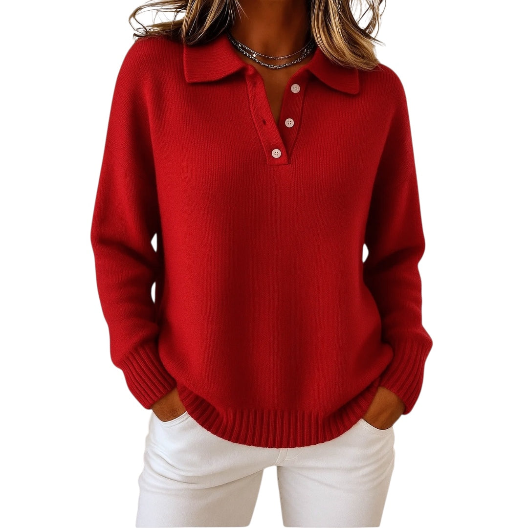 Olivia | Weicher Strickpullover mit Kragen