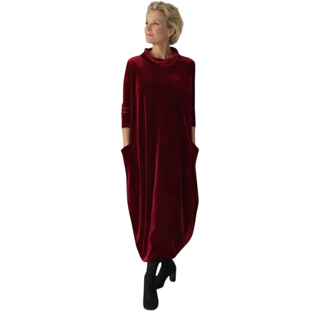 Anja | Samtiges elegantes Maxikleid