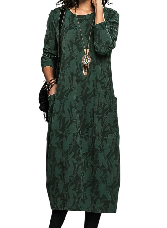 Cassie | Lässiges Rundhals-Winterkleid