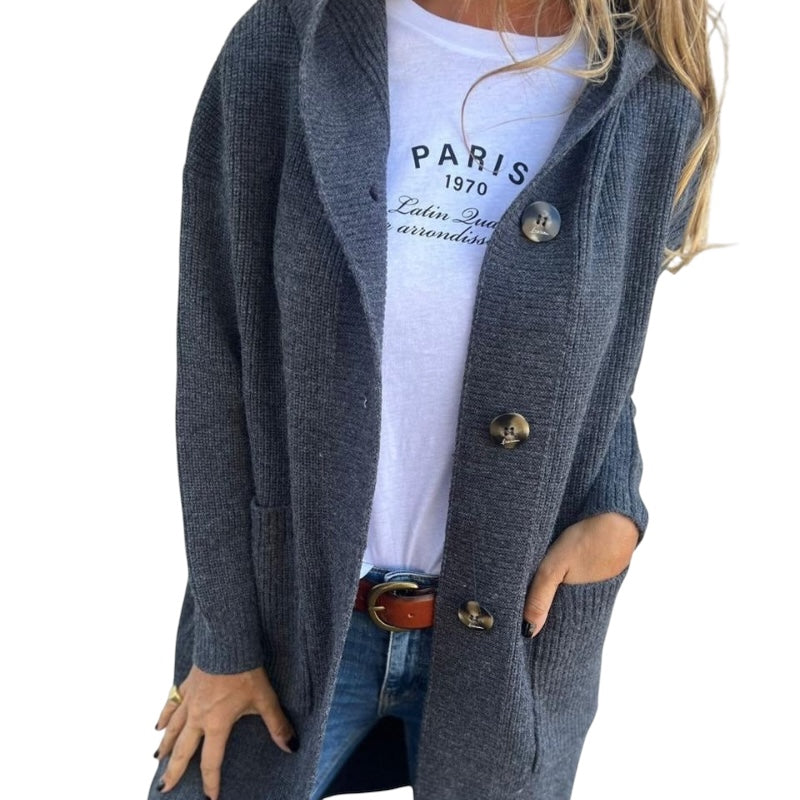 Vanessa | Eleganter langer Strickcardigan