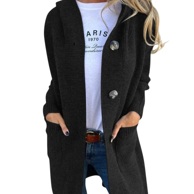 Vanessa | Eleganter langer Strickcardigan