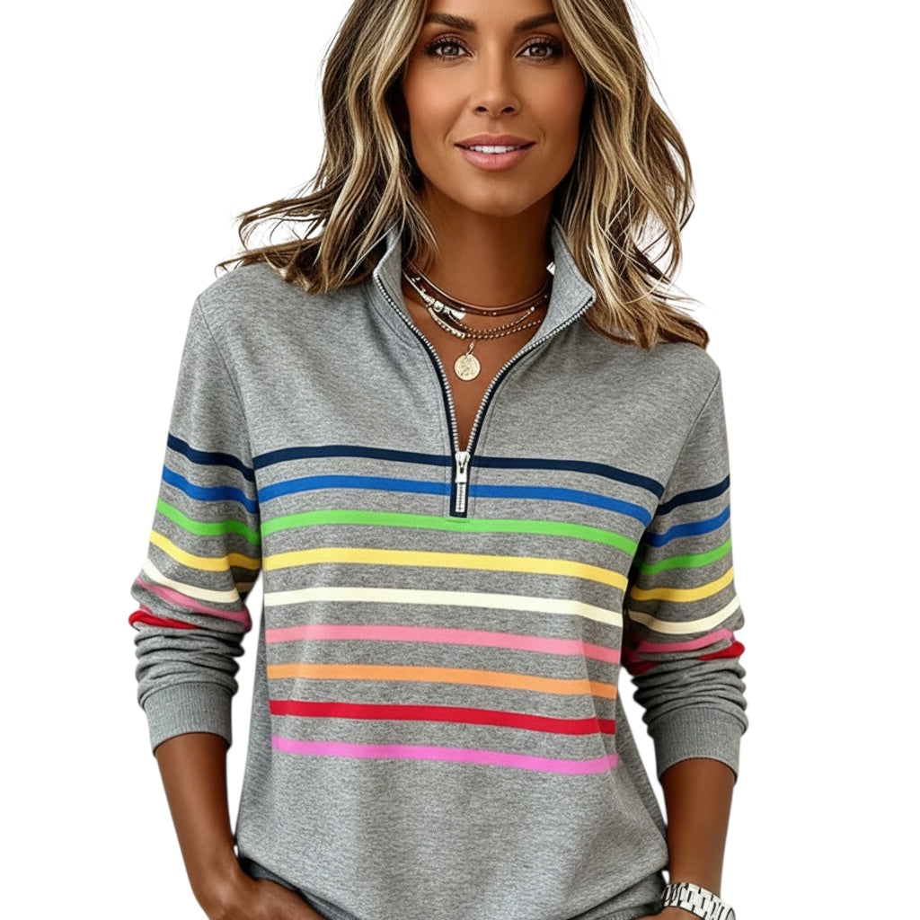 Uschi | Klassischer Pullover mit Reissverschluss