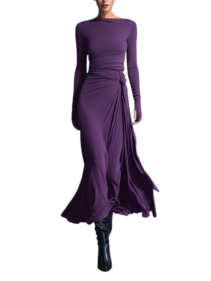 Joeena | Maxikleid mit seitlichem Knoten