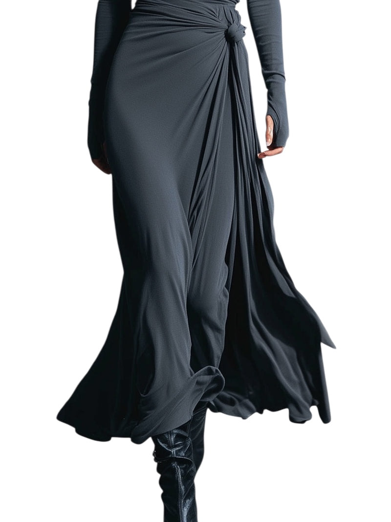 Joeena | Maxikleid mit seitlichem Knoten
