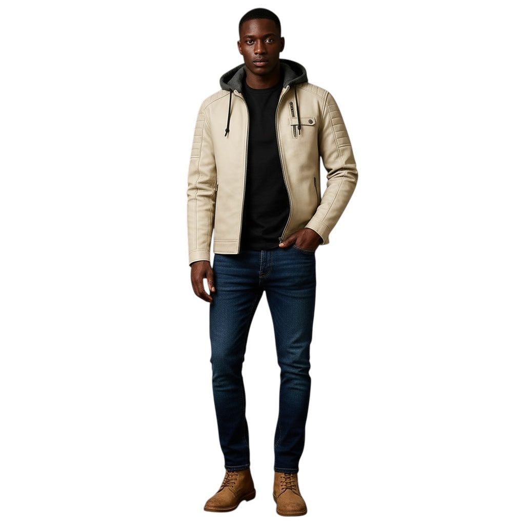 Glendon | Elegante Bikerjacke mit Kapuze