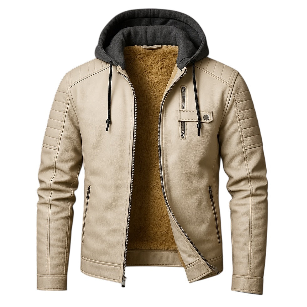 Glendon | Elegante Bikerjacke mit Kapuze