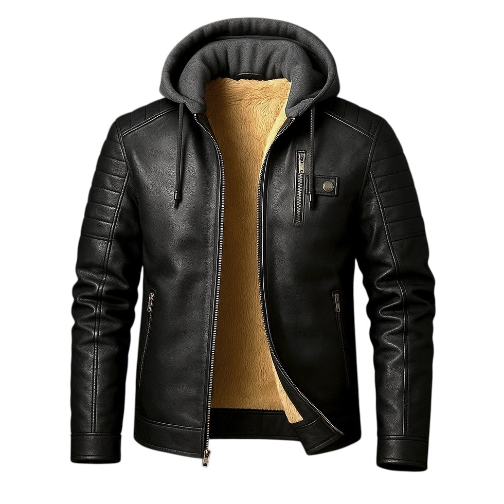 Glendon | Elegante Bikerjacke mit Kapuze
