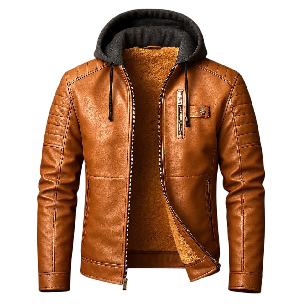 Glendon | Elegante Bikerjacke mit Kapuze