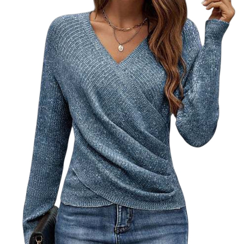 Sandra | Elegantes Stricktop mit V-Ausschnitt