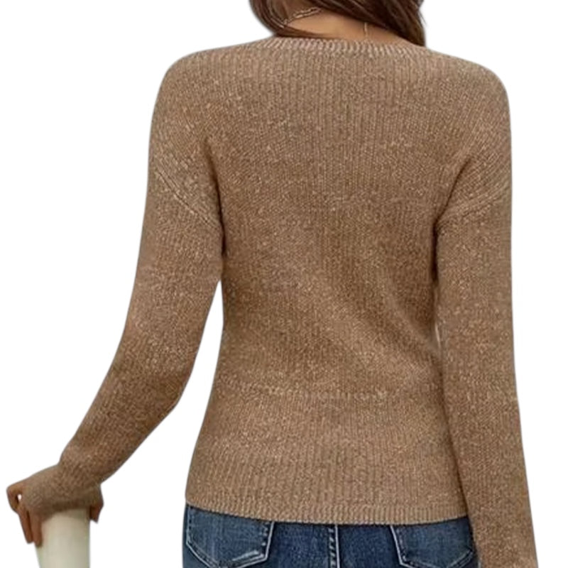 Sandra | Elegantes Stricktop mit V-Ausschnitt