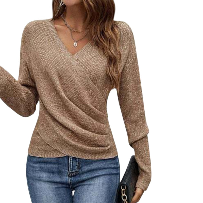 Sandra | Elegantes Stricktop mit V-Ausschnitt