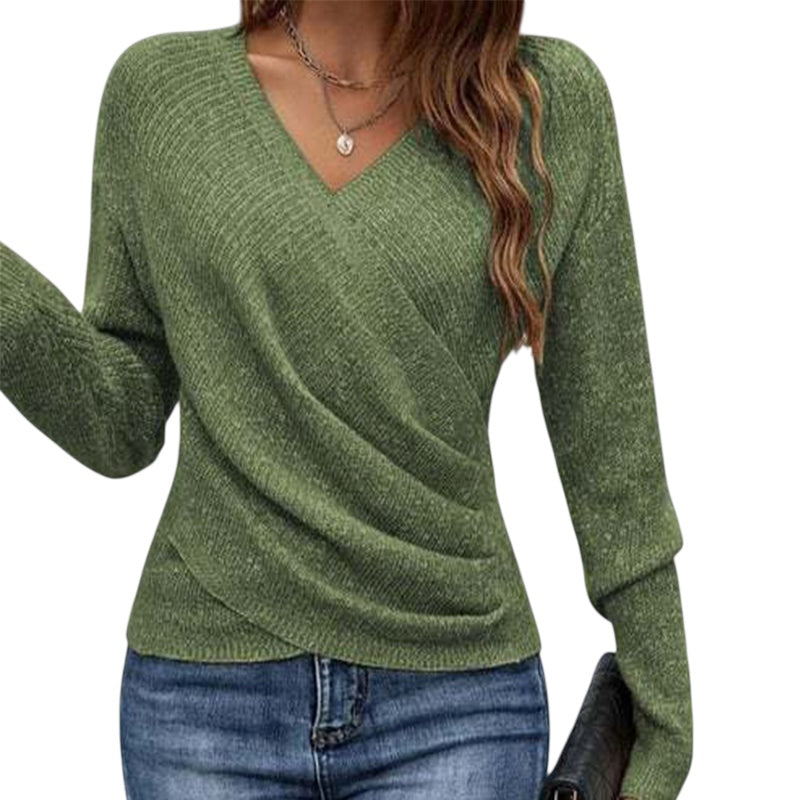 Sandra | Elegantes Stricktop mit V-Ausschnitt