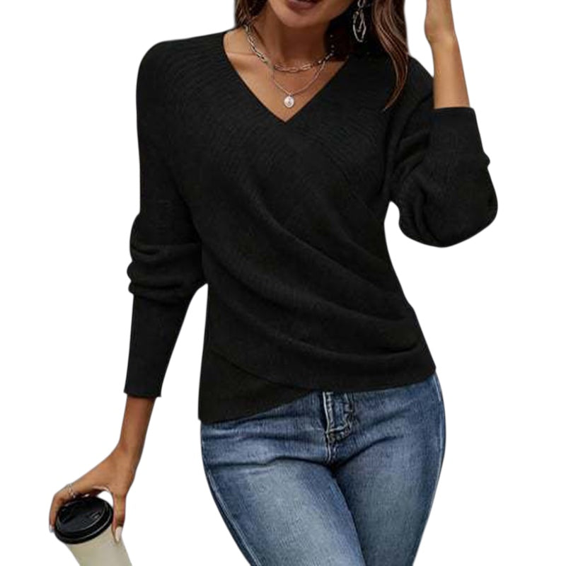 Sandra | Elegantes Stricktop mit V-Ausschnitt