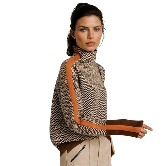 Martina | Stilvoller Pullover mit hohem Kragen