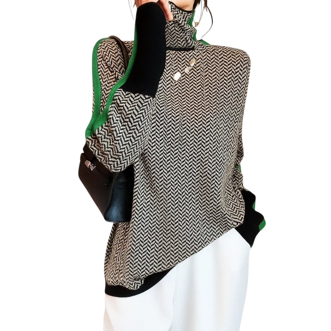 Martina | Stilvoller Pullover mit hohem Kragen