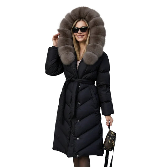 Christina | Elegante Freizeitjacke mit Kunstfellkragen