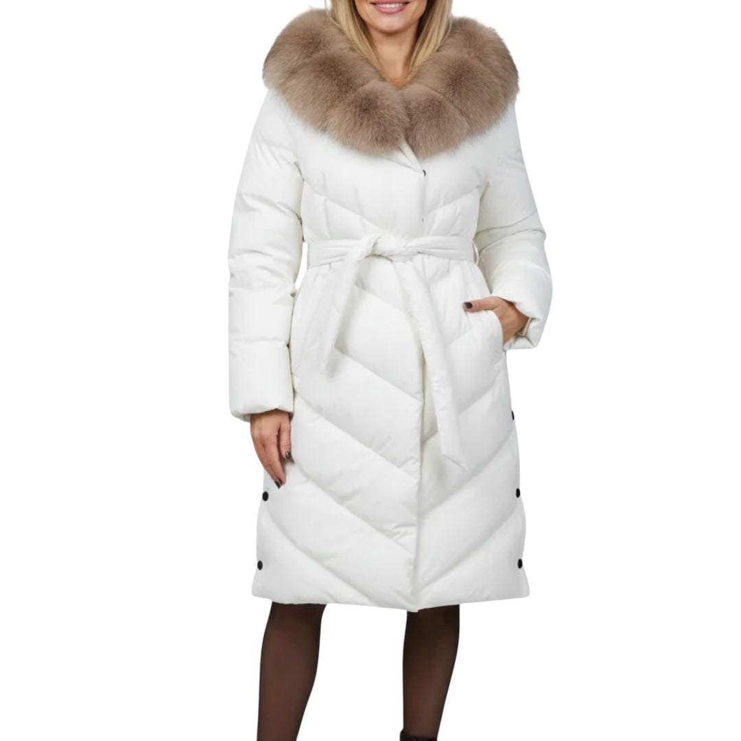Christina | Elegante Freizeitjacke mit Kunstfellkragen