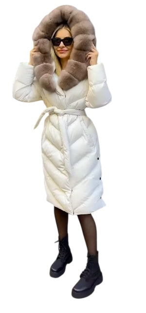 Christina | Elegante Freizeitjacke mit Kunstfellkragen