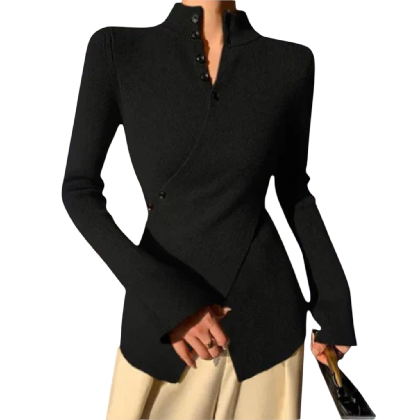 Michiko | Eleganter Slim Fit Strickpullover