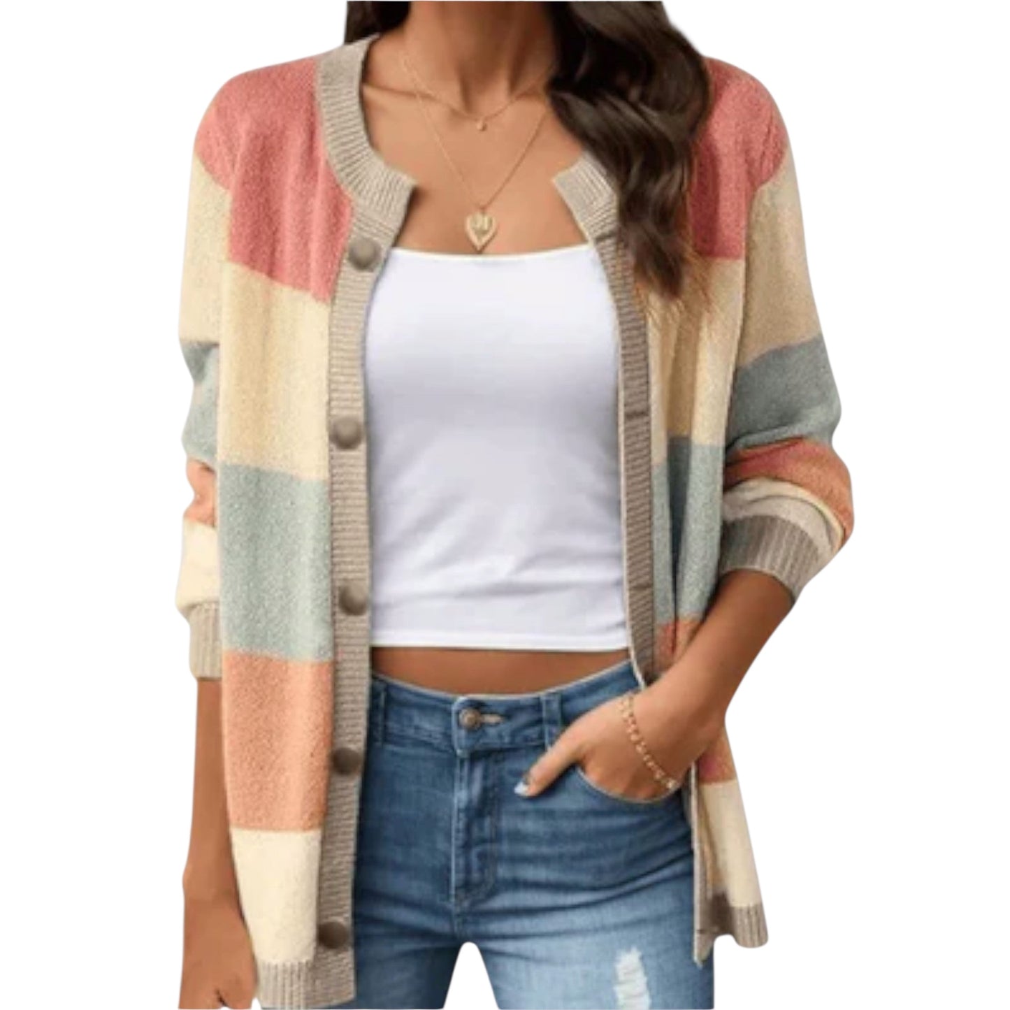 Mireya | Gestreifte Strickjacke