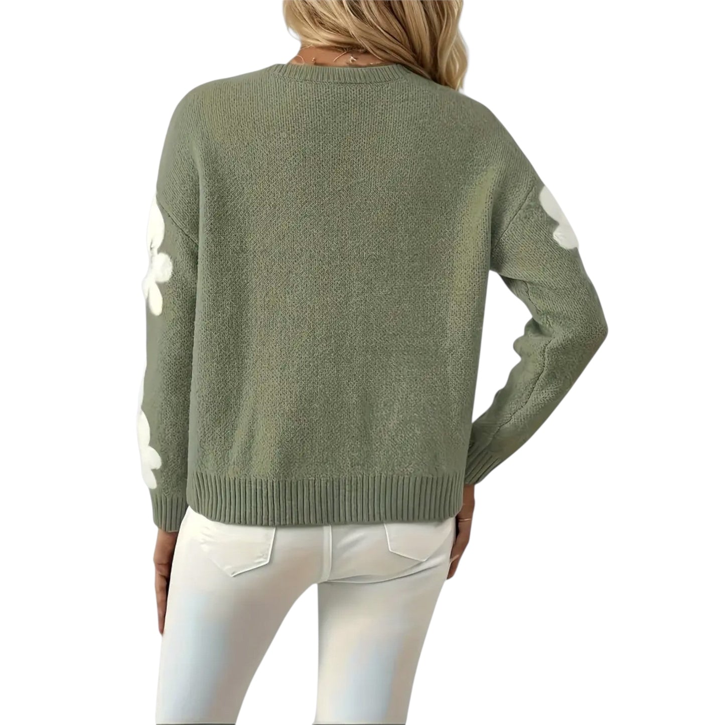 Eleni | Weicher Strickpullover mit Blumendesign