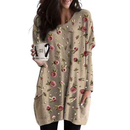 Linnea | Tunika mit Rosenmuster