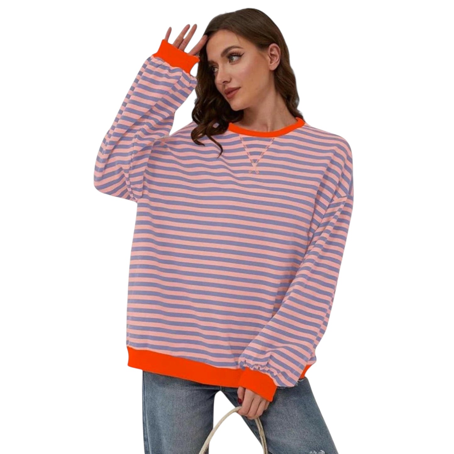 Mary | Gestreifter Oversize-Pullover
