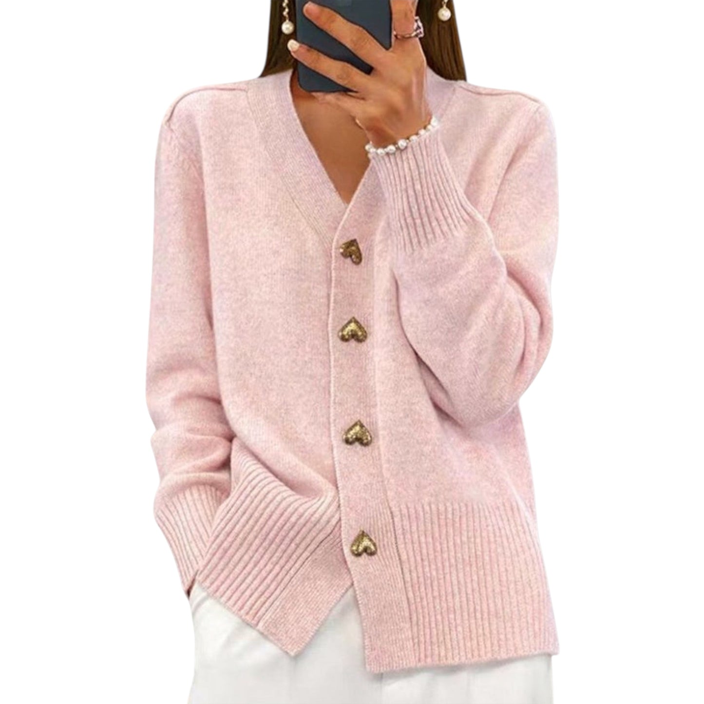 Marij | Pullover mit V-Ausschnitt im Vintage-Look