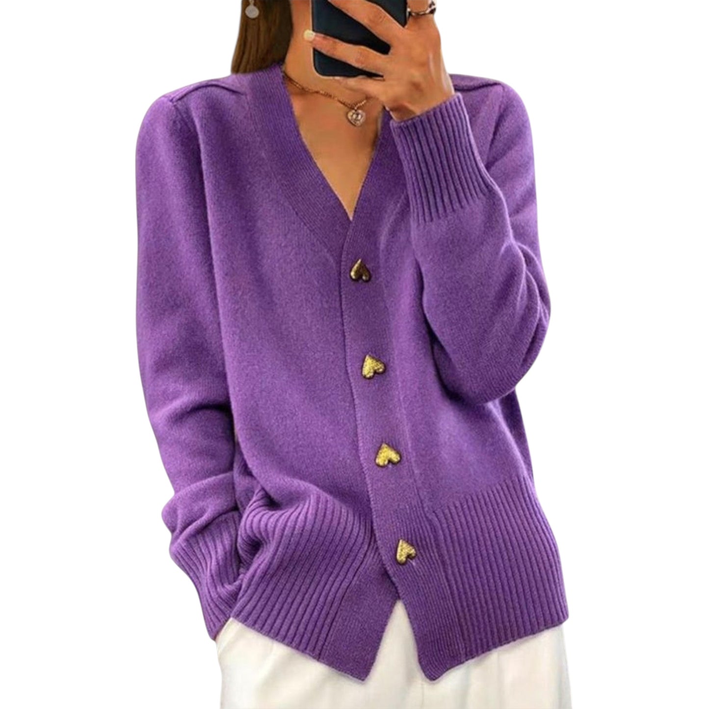 Marij | Pullover mit V-Ausschnitt im Vintage-Look