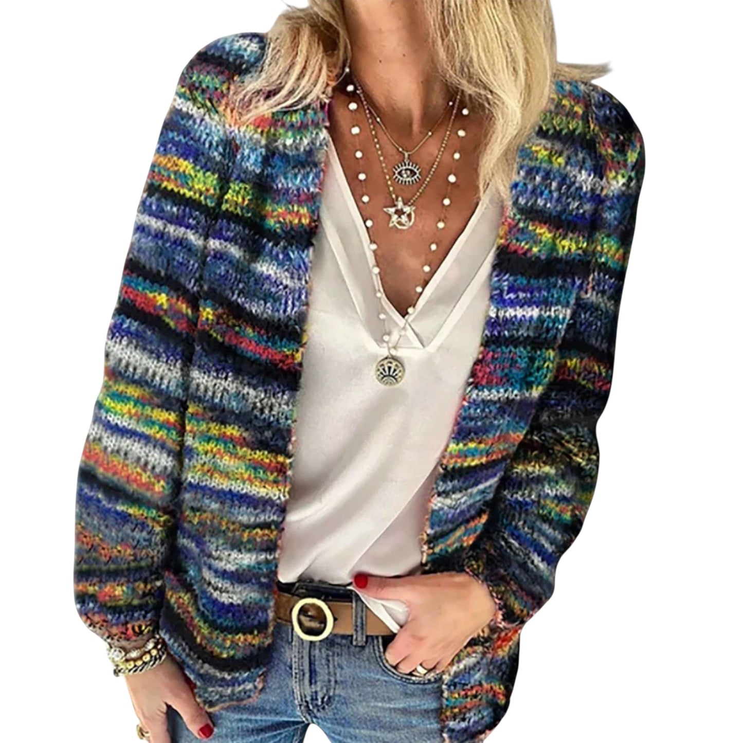 Birgitte | Lebhafte und Gemütliche Strickjacke