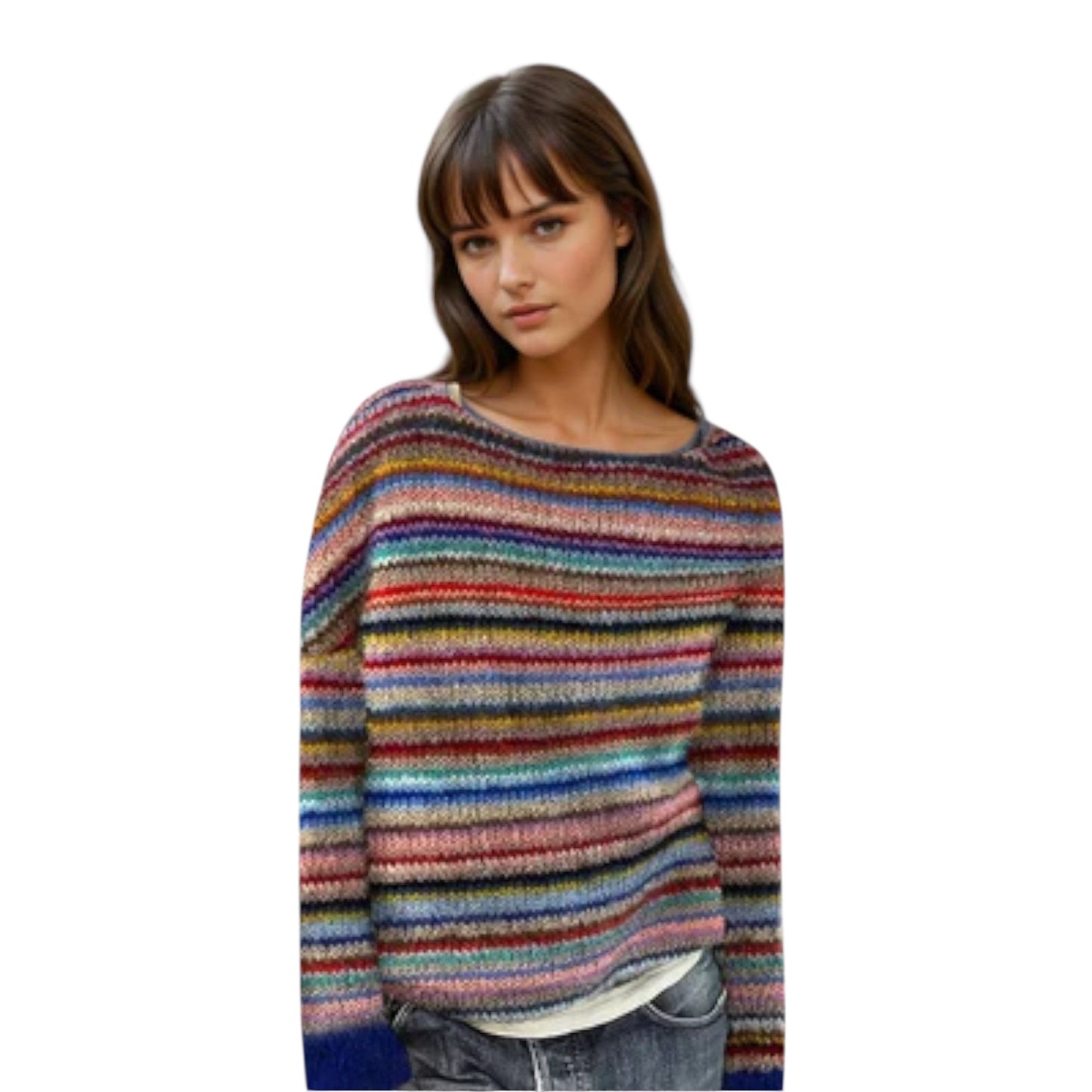 Ylenia | Lässiger & kuscheliger gestreifter Pullover