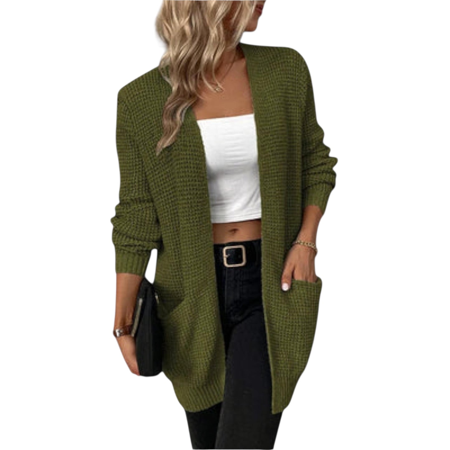 Ilayda | Lässiger Strick-Cardigan mit Taschen