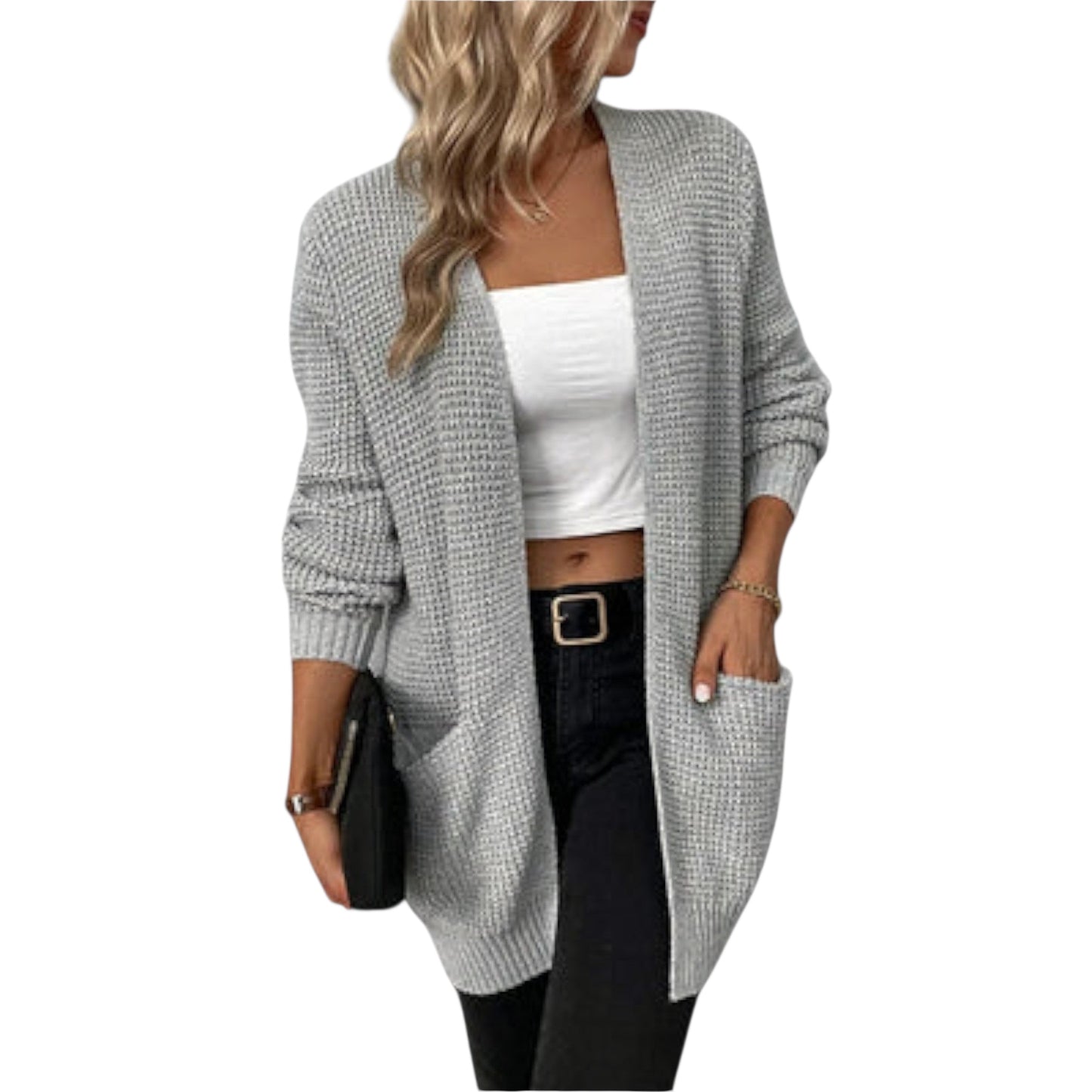 Ilayda | Lässiger Strick-Cardigan mit Taschen