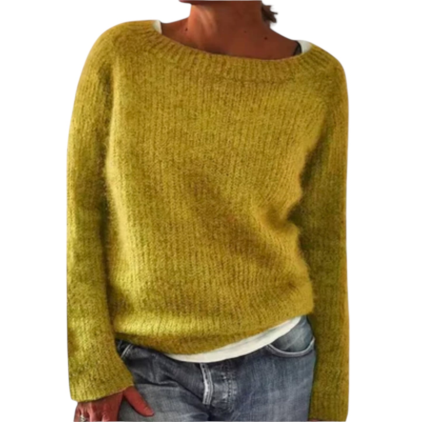 Regine | Einfarbiger Strickpullover