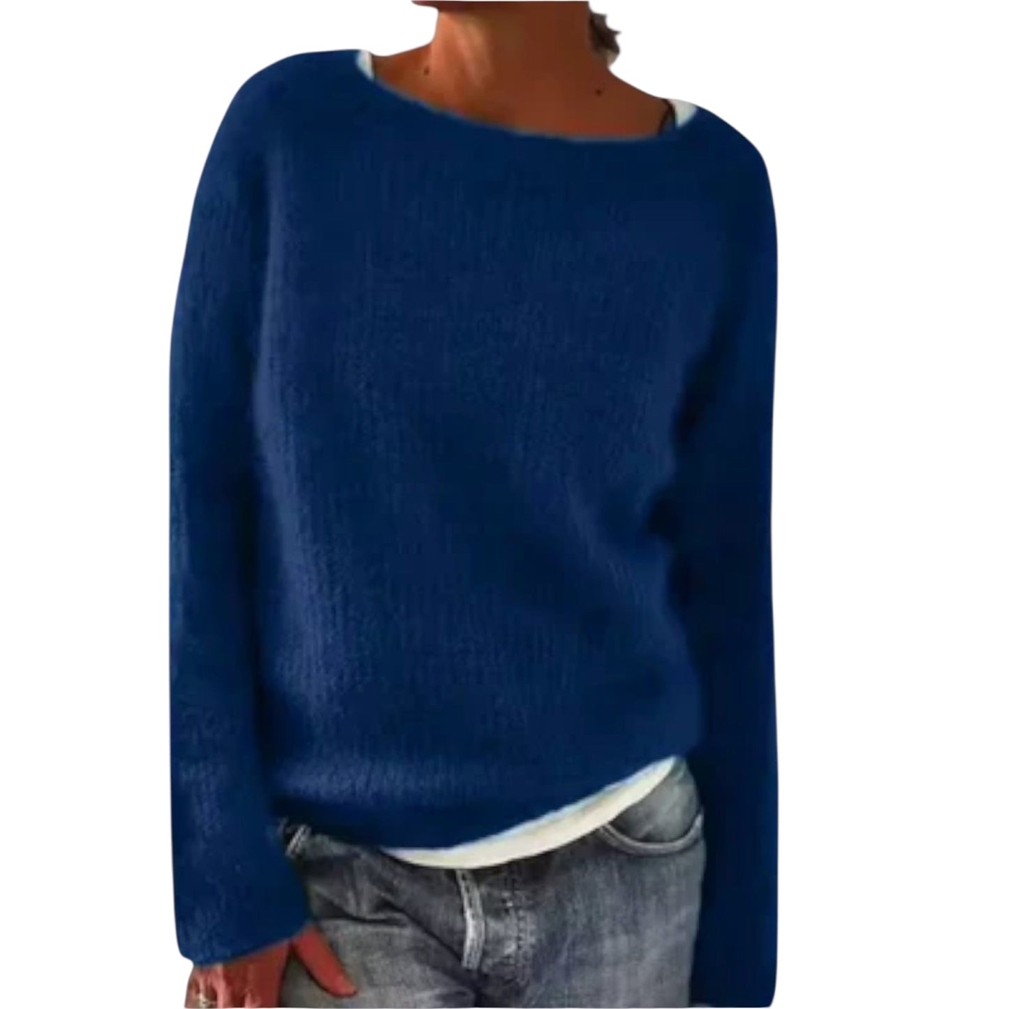 Regine | Einfarbiger Strickpullover