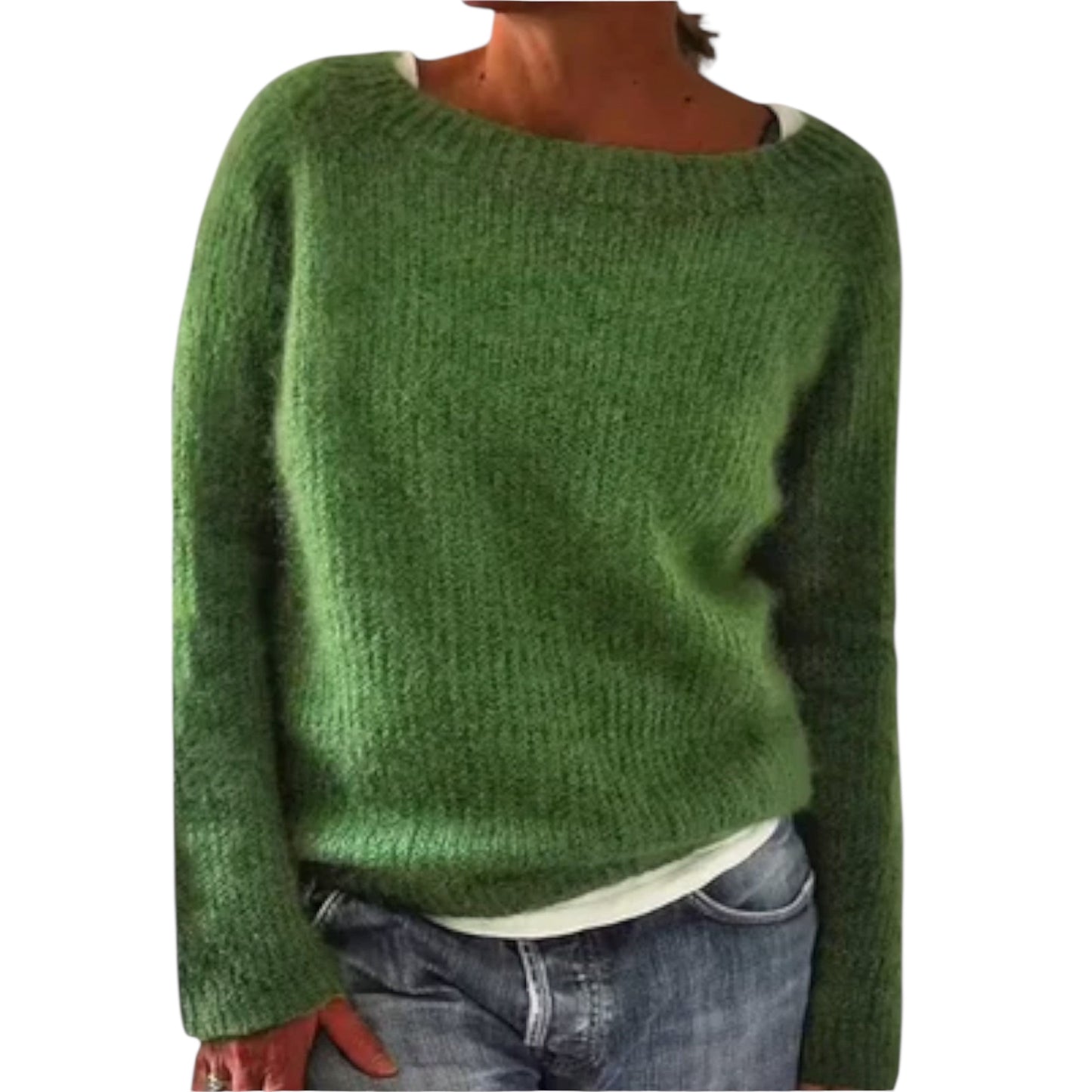 Regine | Einfarbiger Strickpullover