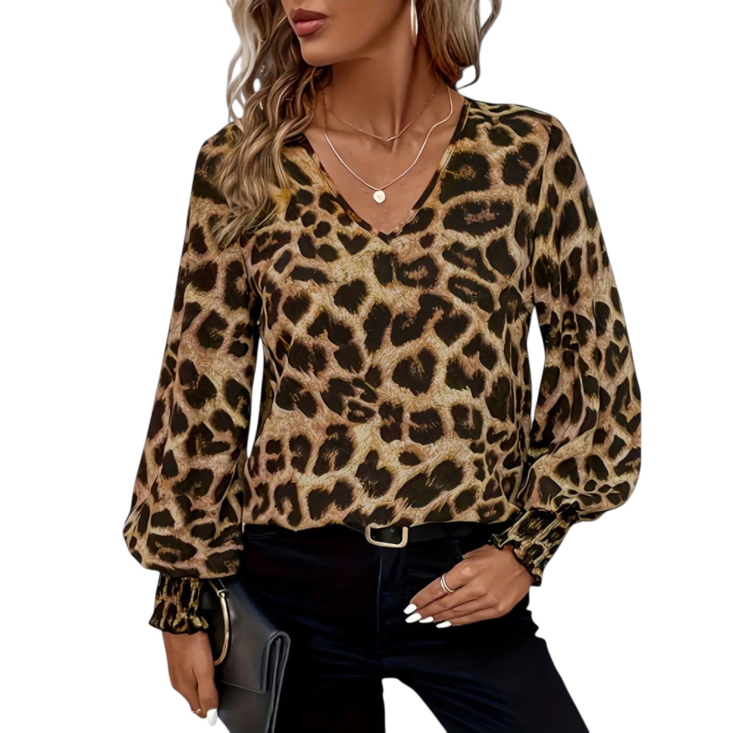 Sorielle | Stilvolle Bluse mit Leopardenmuster