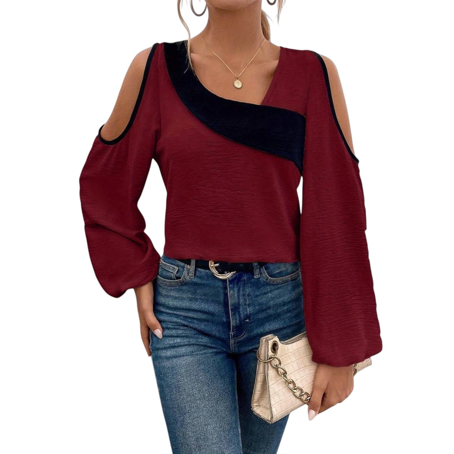 Avenia | Bluse mit quadratischem Ausschnitt