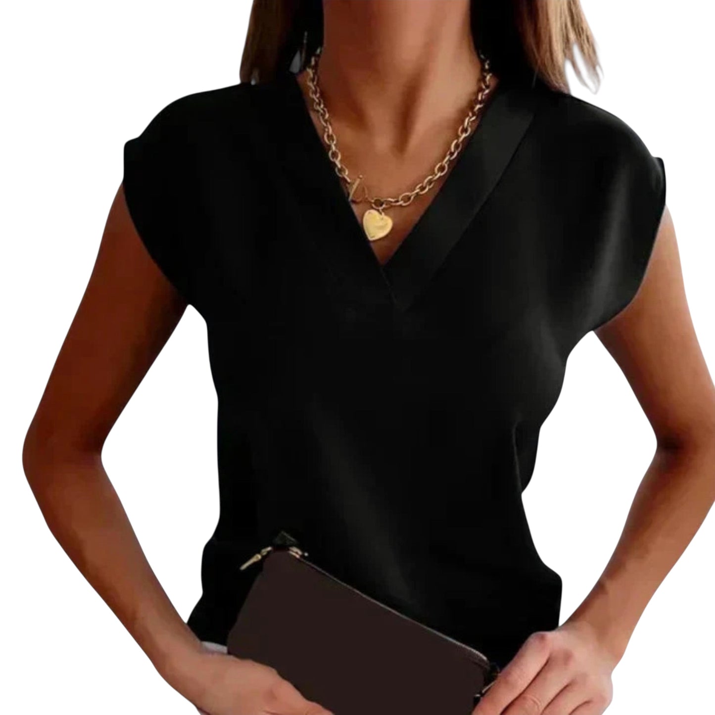 Solaria | V-Ausschnitt Sommeroberteil mit lockeren Ärmeln