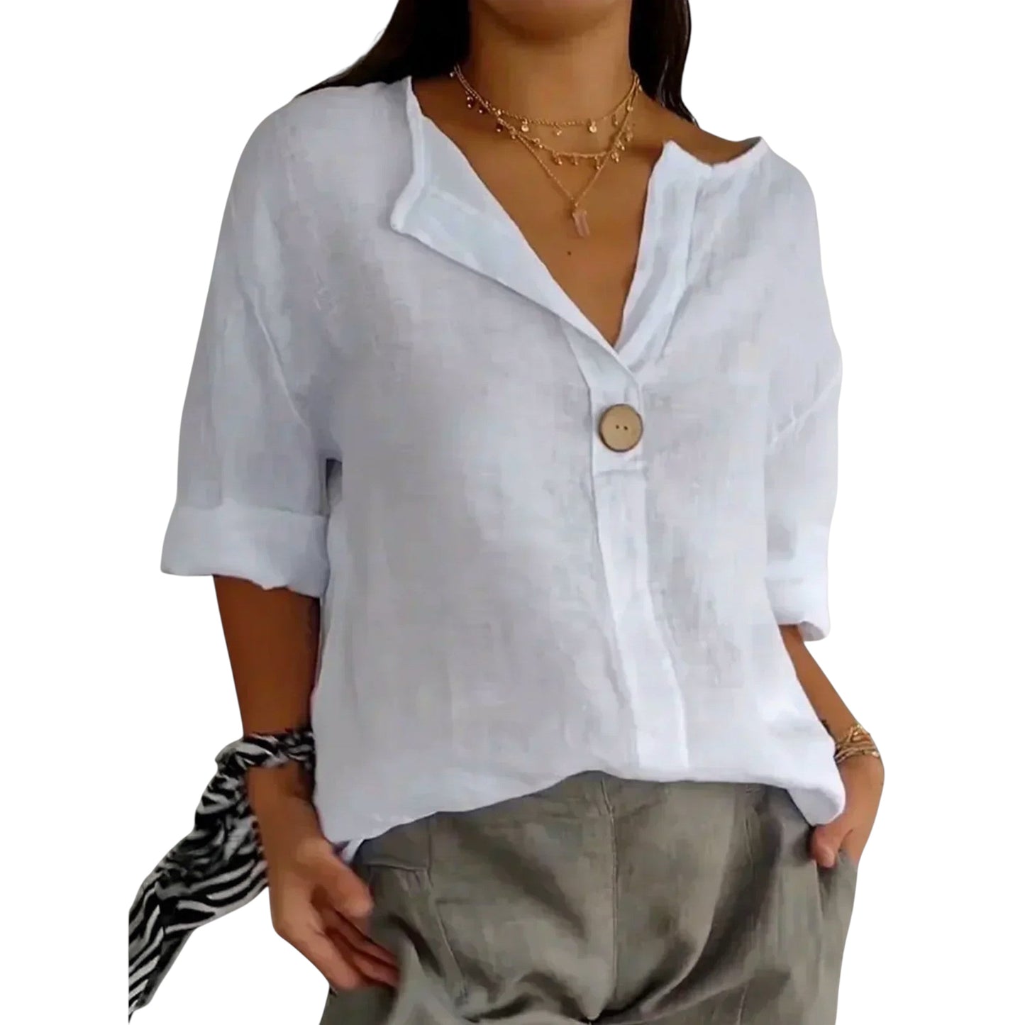 Altheline | Stilvolle Bluse mit V-Ausschnitt