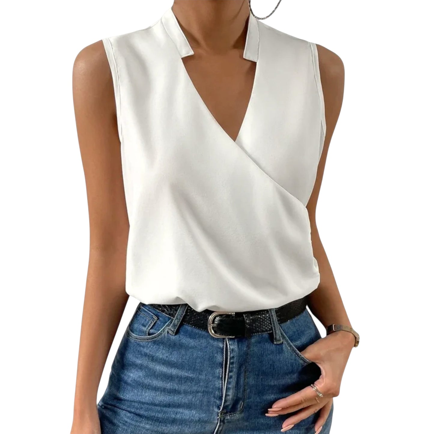 Celoria | Weiches Sommertop Mit V-Ausschnitt