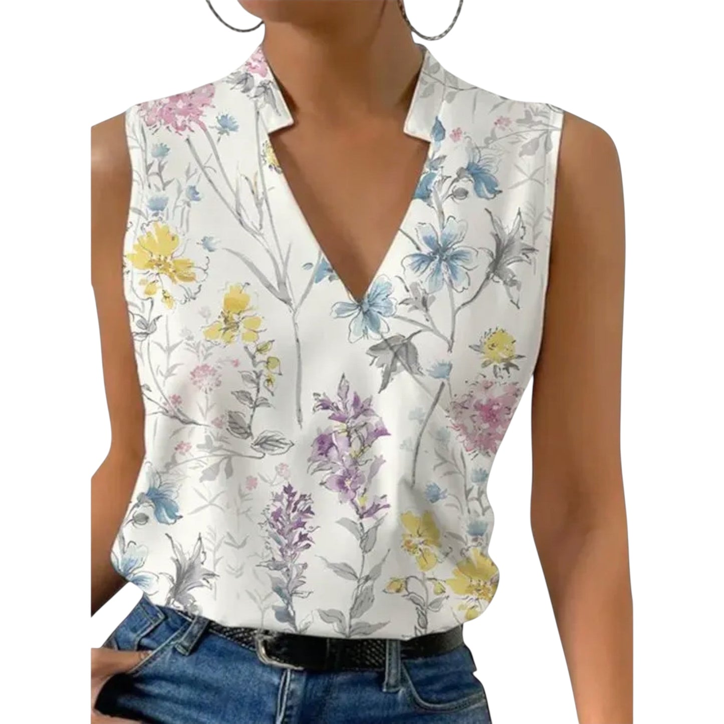 Celoria | Weiches Sommertop Mit V-Ausschnitt